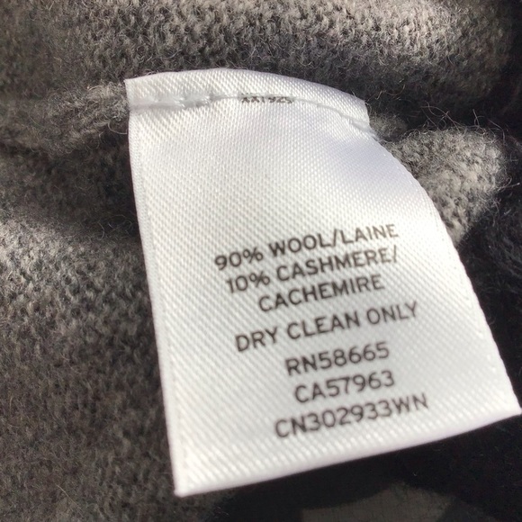 Caslon Wool/Cashmere blend black and grey stripe open front cardigan Size 2X - Picture 5 of 6